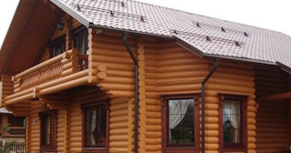 Строительство дома из оцилиндрованного бревна в Донецке - от 136760 рублей