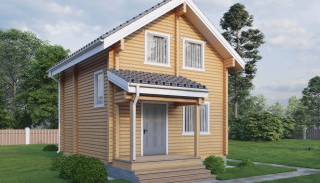 Проекты бань с террасой и комнатой отдыха в Донецке - Кампрок от 3682 рублей